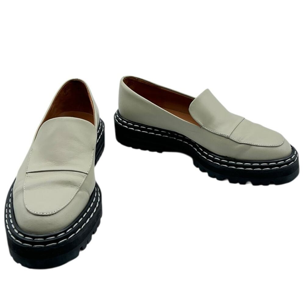 ATP Atelier Manduria Platform Loafers Lug Sole‎ Leather Sage Size EU 37 US 7
